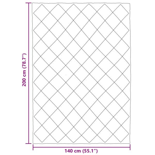 Летен юрган Антрацит и таупе 200 x 140 cm Микрофибър