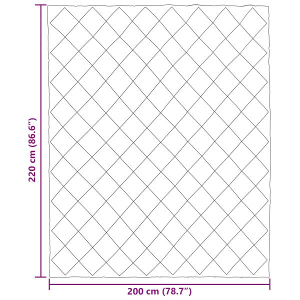 Летен юрган Черно и антрацит 220 x 200 см Микрофибър
