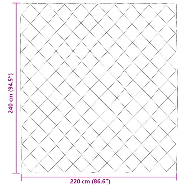 Пълно годишно юрганче Черно и таупе 220 x 240 cm Микрофибър