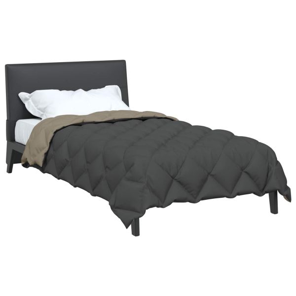 Зимен юрган Светло сиво и антрацит 220 x 135 см Микрофибър