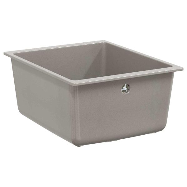 Мивка Сив 370 x 460 мм 80% Кварц и 20% Смола