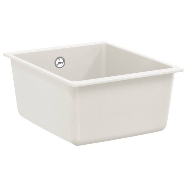 Мивка Бяло 370 x 460 мм 80% Кварц и 20% Смола