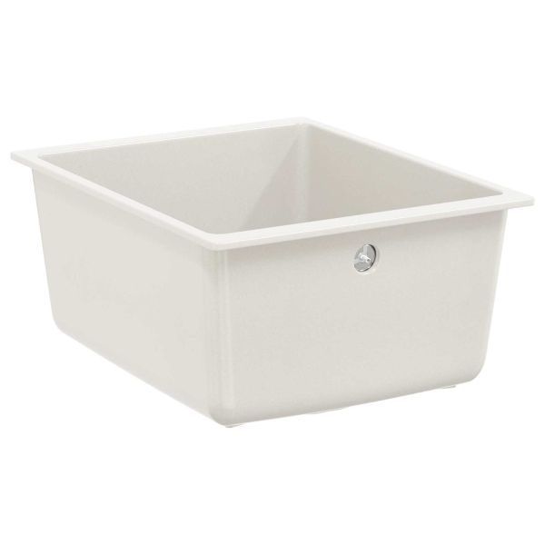 Мивка Бяло 370 x 460 мм 80% Кварц и 20% Смола