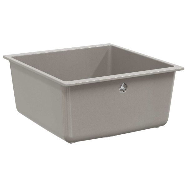 Мивка Сив 430 x 460 мм 80% Кварц и 20% Смола