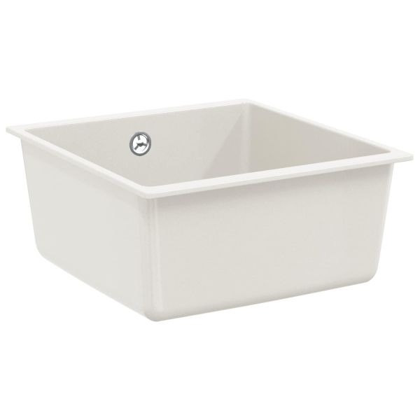 Мивка Бяло 430 x 460 мм 80% Кварц и 20% Смола