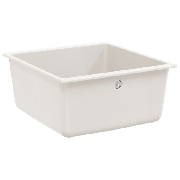 Мивка Бяло 430 x 460 мм 80% Кварц и 20% Смола