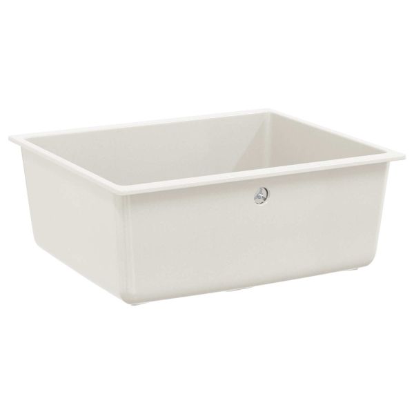 Мивка Бяло 530 x 460 мм 80% Кварц и 20% Смола