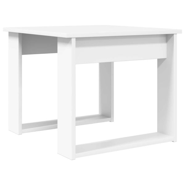 Комплект кафе маса 2 pcs Бяло Инженерно дърво