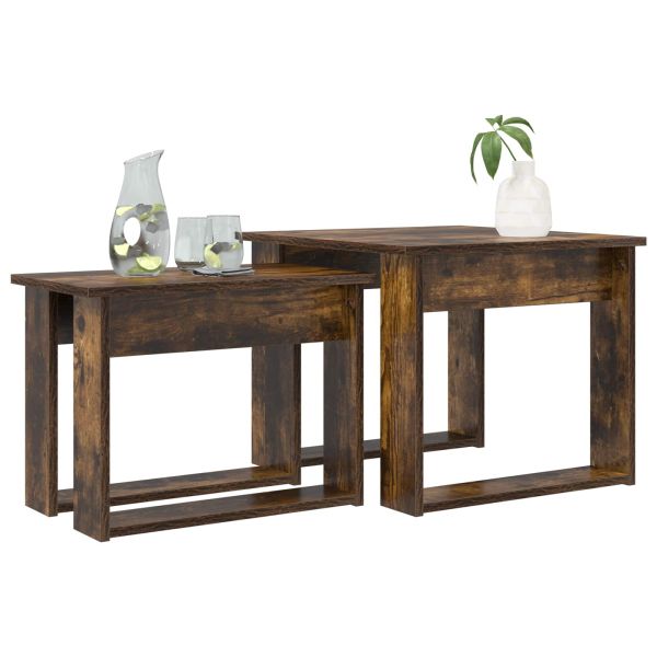 Комплект кафе маса 2 pcs Димян дъб Инженерно дърво