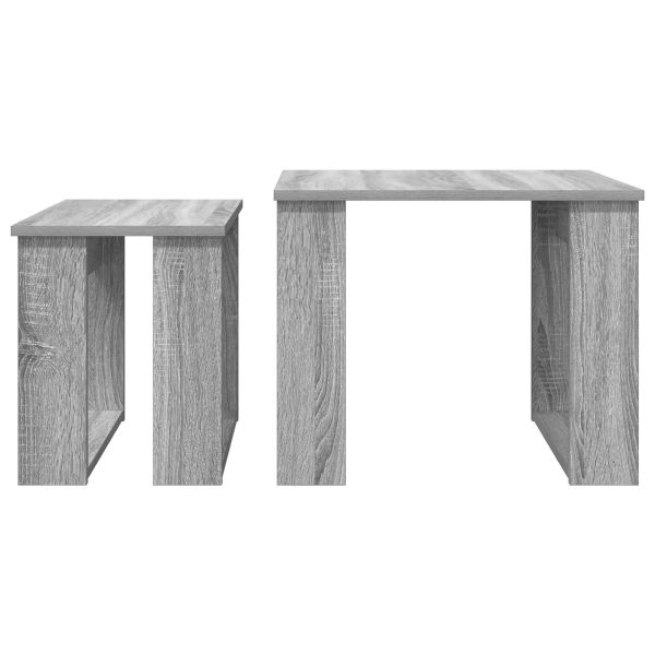 Комплект кафе маса 2 pcs Сив Сонома Инженерно дърво