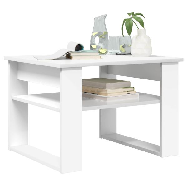 Масичка за кафе Бяло 64 x 54 x 44 см Инженерно дърво