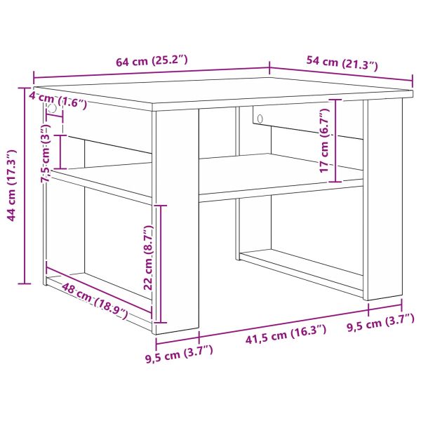 Масичка за кафе Старо дърво 64 x 54 x 44 см Инженерно дърво