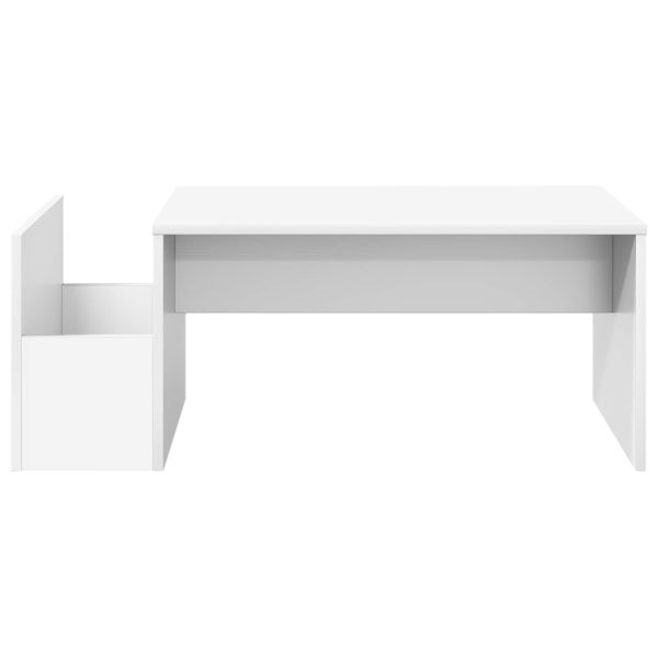 Масичка за кафе Бяло 90 x 45 x 35 cm Инженерно дърво