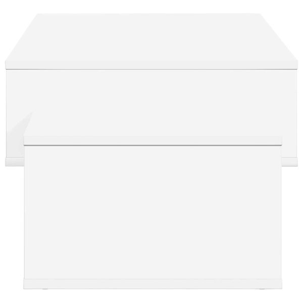 Масичка за кафе Бяло 105 x 50 x 32,5 см Инженерно дърво