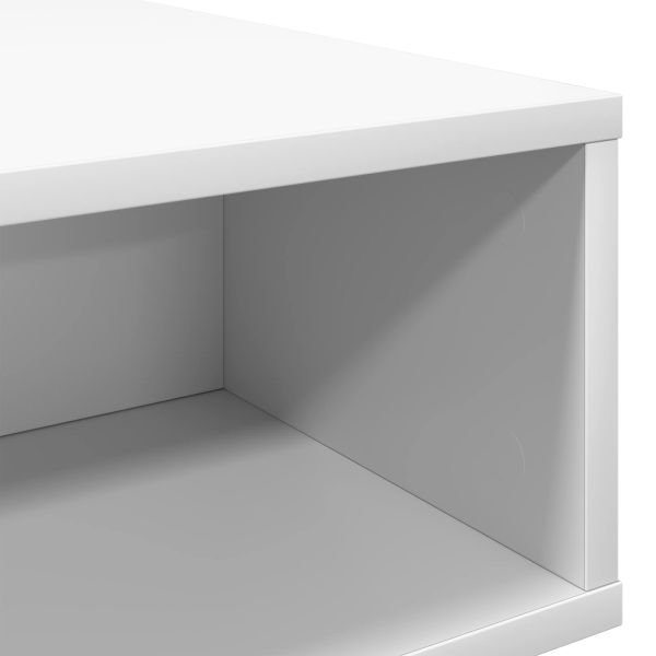 Масичка за кафе Бяло 105 x 50 x 32,5 см Инженерно дърво