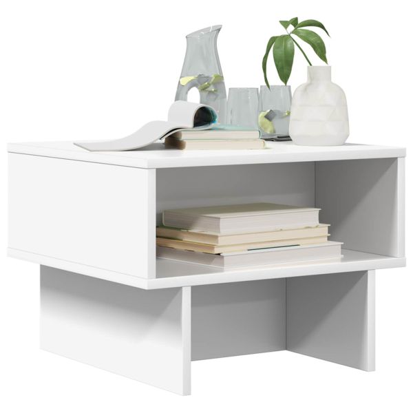 Масичка за кафе Бяло 48 x 46 x 35 см Инженерно дърво