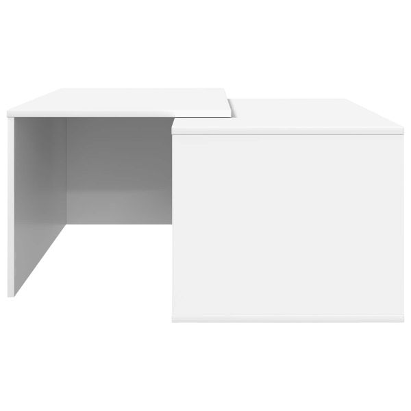 Комплект кафе маса 2 pcs Бяло Инженерно дърво