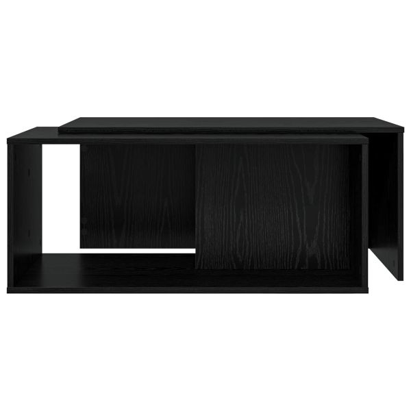 Комплект кафе маса 2 pcs Черния дъб Инженерно дърво