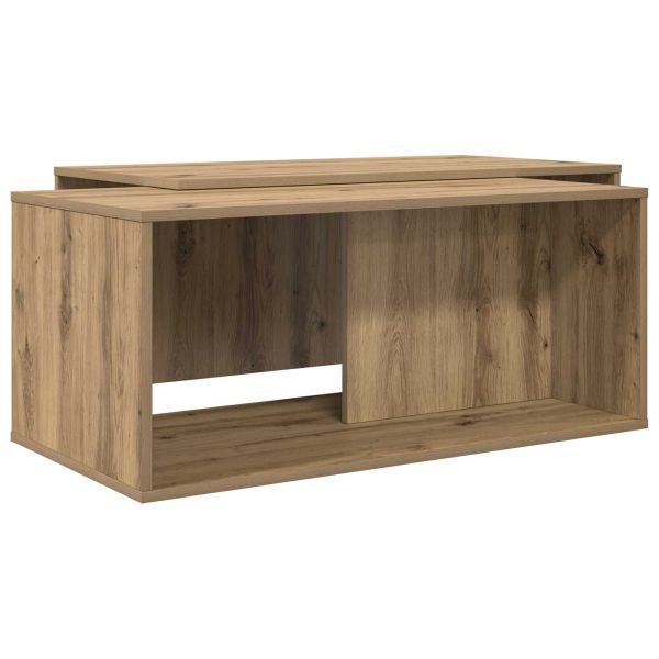 Комплект кафе маса 2 pcs Дъб Инженерно дърво