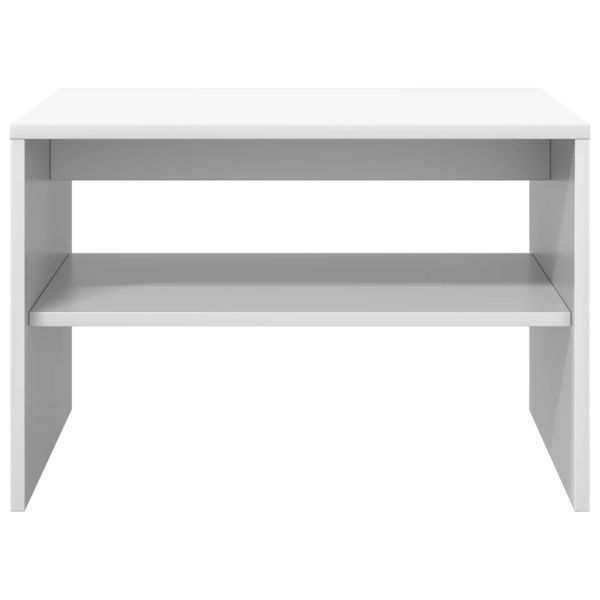 Масичка за кафе Бяло 60 x 50 x 40 см Инженерно дърво