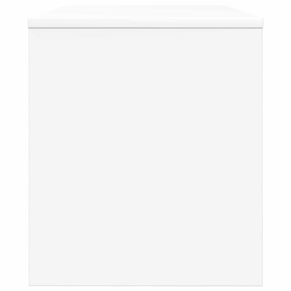 ТВ шкаф Бяло 80 x 35 x 40 см Инженерно дърво