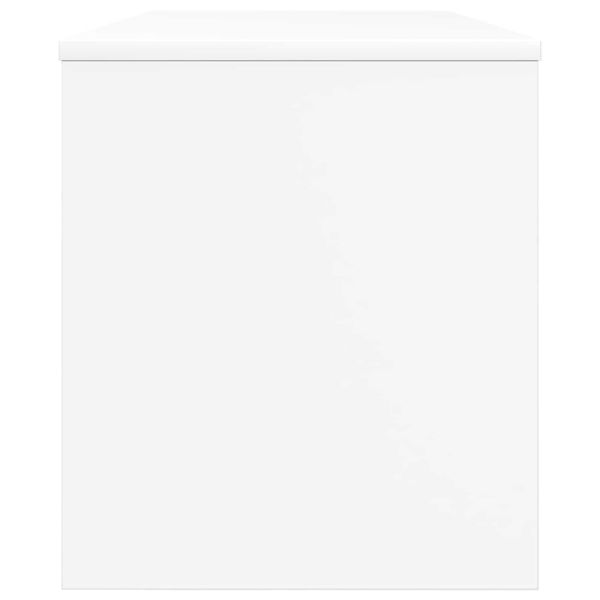 ТВ шкаф Бяло 100 x 35 x 40 см Инженерно дърво