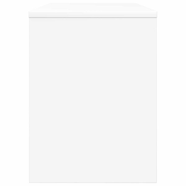 ТВ шкаф Бяло 80 х 30 х 40 см Инженерно дърво