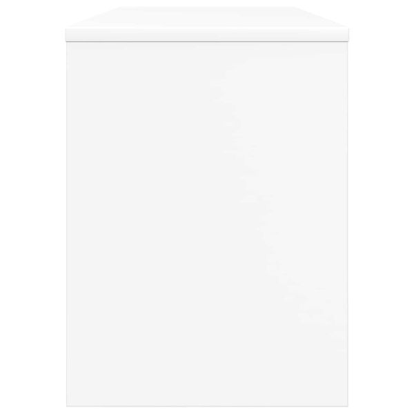 ТВ шкаф Бяло 100 x 30 x 40 см Инженерно дърво