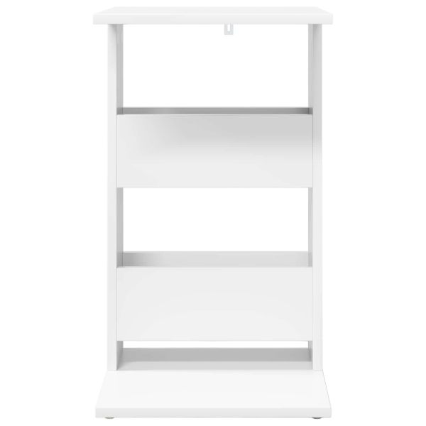 Странична маса Бяло 40 x 35 x 60,5 см Инженерно дърво