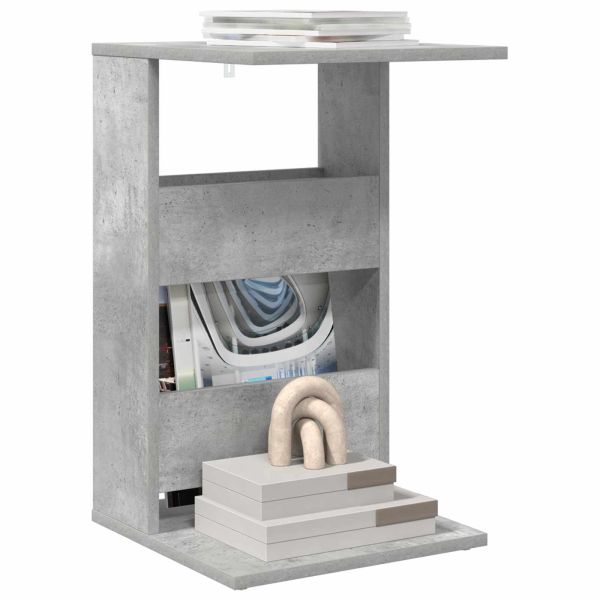 Странична маса Циментено сиво 40 x 35 x 60,5 см Инженерно дърво