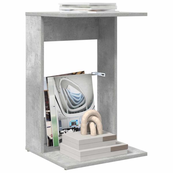 Странична маса Циментено сиво 40 x 38 x 62,5 см Инженерно дърво