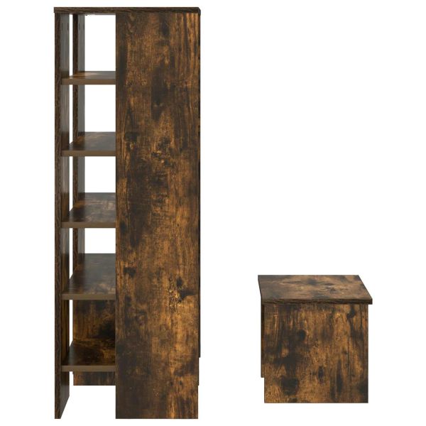 Шкаф за обувки с рафт 2 pcs Димян дъб Инженерно дърво