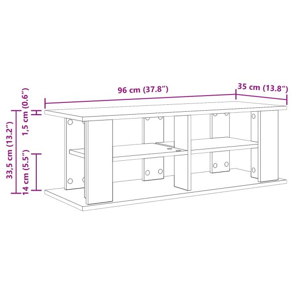 Стойка за телевизор Сив Сонома 96 x 35 x 33,5 см