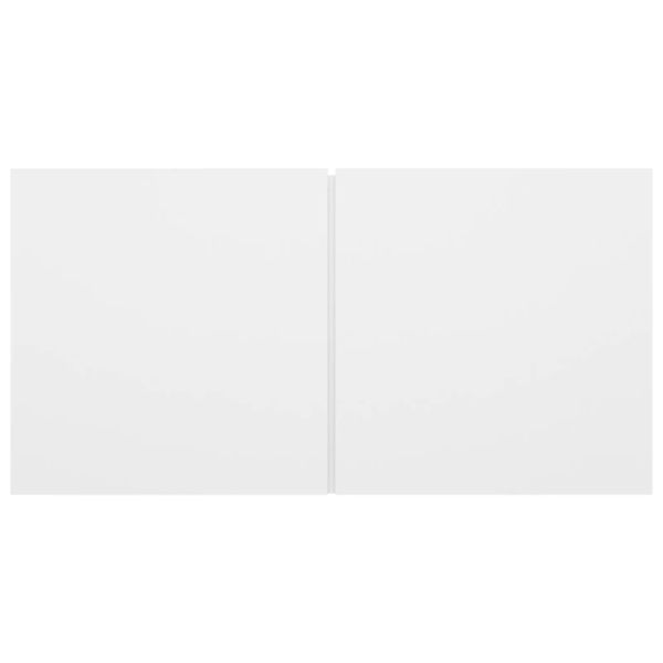 Окачени TВ шкафове, 3 бр, бели, 60x30x30 см