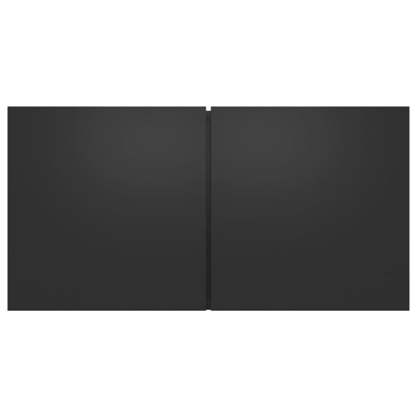 Окачени TВ шкафове, 3 бр, черни, 60x30x30 см