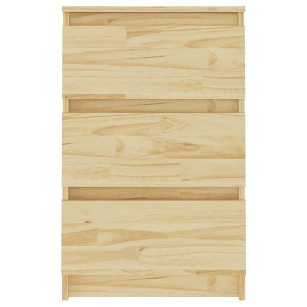 Нощно шкафче, 40x29,5x64 см, бор масив