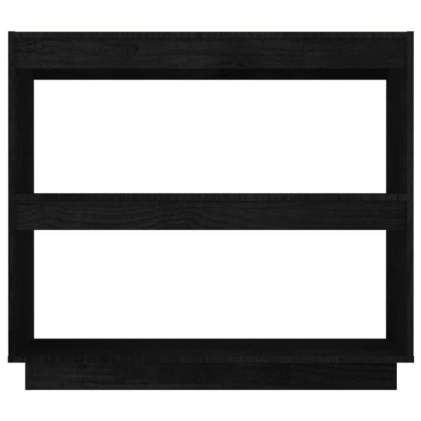 Библиотека, черна, 80x35x71 см, бор масив