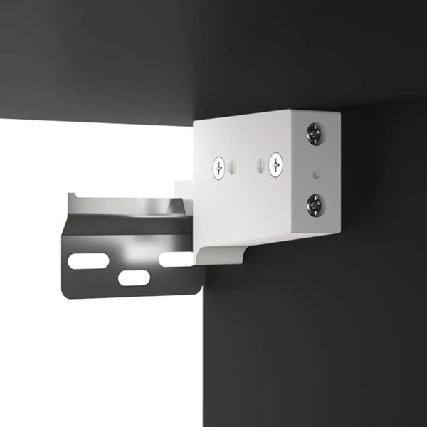 Стенен шкаф, черeн, 60x36,5x35 см, инженерно дърво