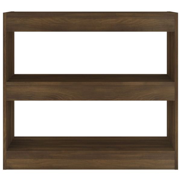 Библиотека/разделител за стая, кафяв дъб, 80x30x72 см