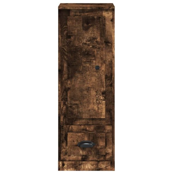 Висок шкаф, опушен дъб, 36x35,5x103,5 см, инженерно дърво