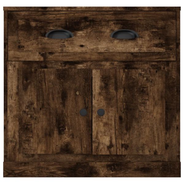 Сайдборд, опушен дъб, 70x35,5x67,5 см, инженерно дърво