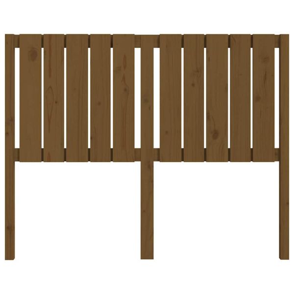 Горна табла за легло, меденокафява, 125,5x4x100 см, бор масив