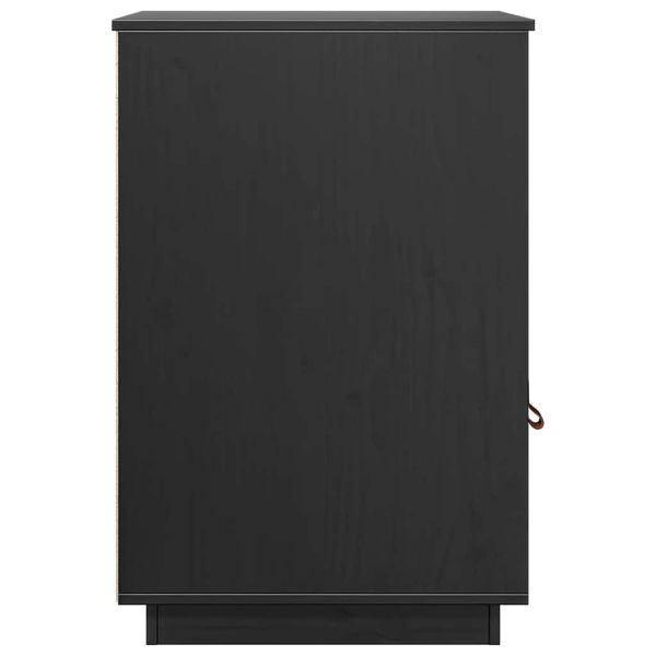 Шкаф за бюро, черен, 40x50x75 см, инженерно дърво
