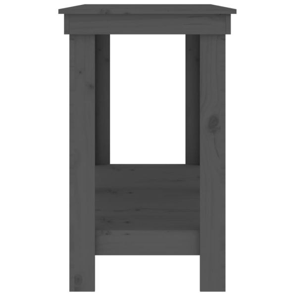 Работна маса сива 180x50x80 см борово дърво масив