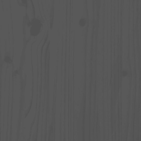 Градински сандък, сив, 82,5x82,5x78 см, масивно борово дърво