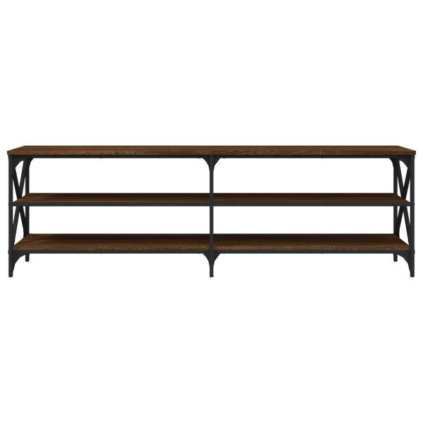 ТВ шкаф, кафяв дъб, 160x40x50 см, инженерно дърво