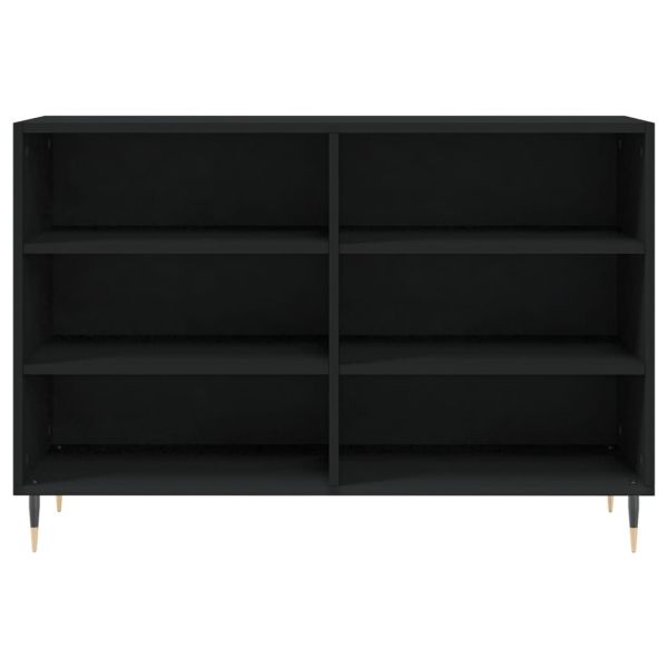 Сайдборд, черен, 103,5x35x70 см, инженерно дърво