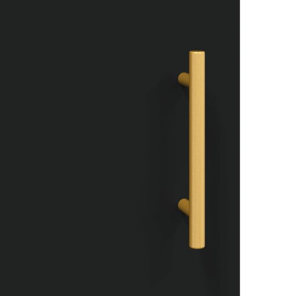 Нощно шкафче, черно, 40x40x50 см, инженерно дърво