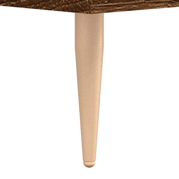 Нощно шкафче, Кафяв дъб, 40x40x50 см, инженерно дърво