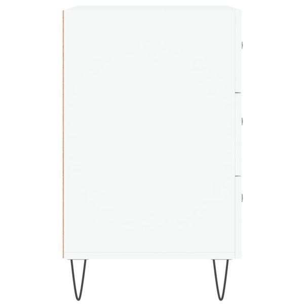 Нощно шкафче, черно, 40x40x66 см, инженерно дърво